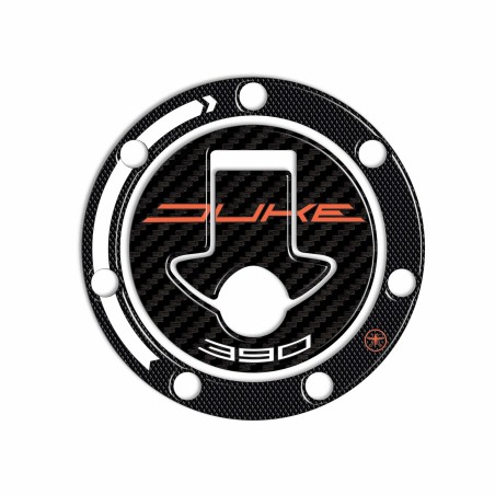 Adesivo 3D Protezione Tappo Serbatoio Moto Compatibile Con Ktm 390 Duke 2012-16